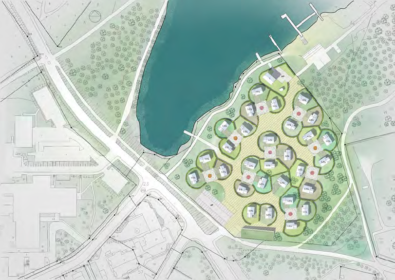 Mikkelin Pankalammen suunnitelma vuodelta 2020. Arkkitehtitoimisto AJAK Oy, Helsinki